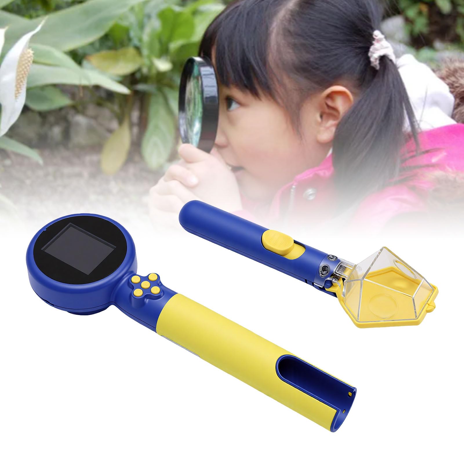 VGEBY Microscopio per Bambini 1080P HD, Schermo IPS da 2.0 Pollici, per
