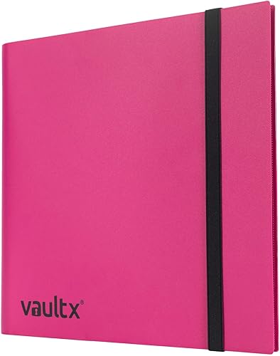 Miniatura 3 de Vault X  Carpeta  Carpeta de 12 bolsillos para tarjetas coleccionables  Carpeta de bolsillo de carga lateral 480 para TCG (rosa)