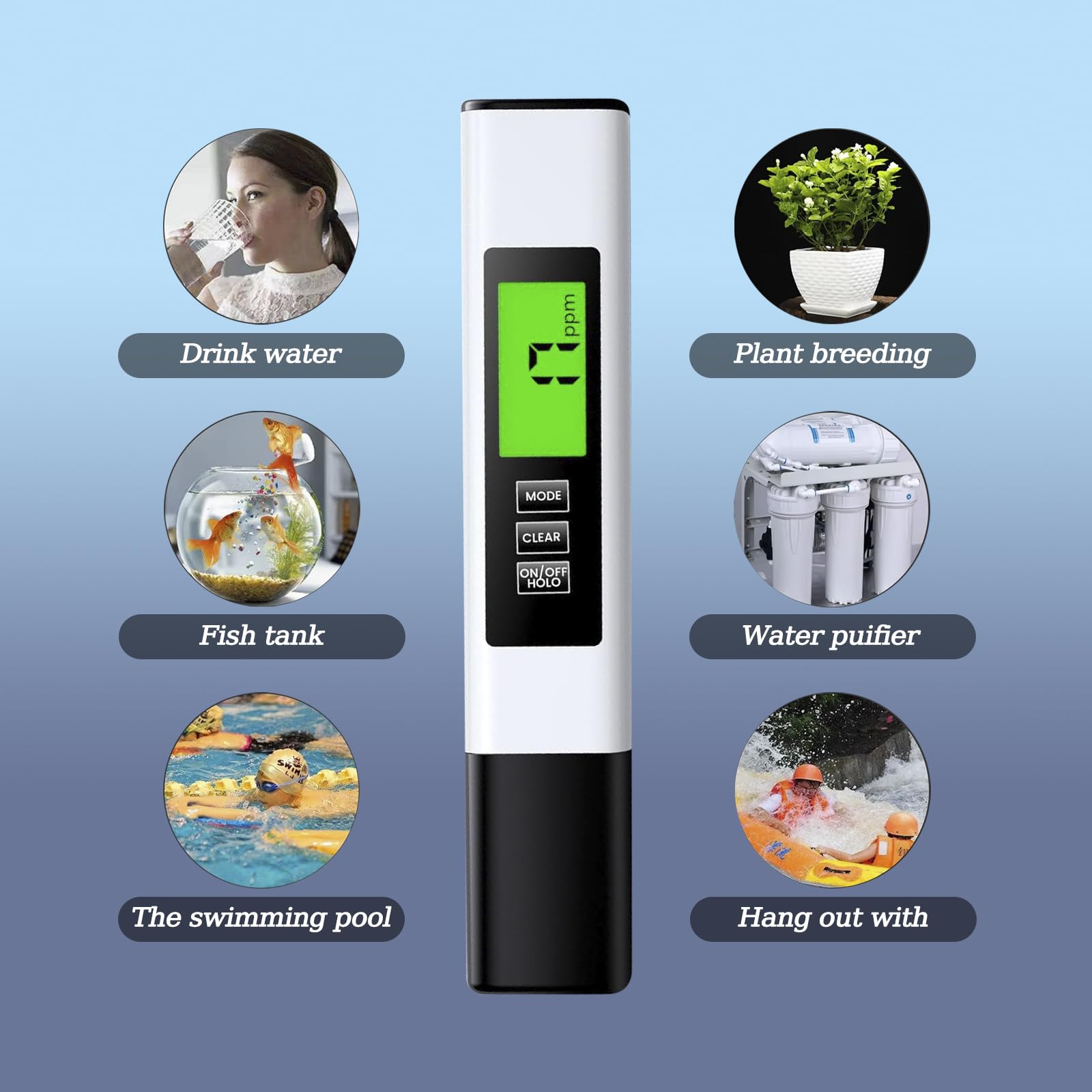 4-in-1 Water Tester - TDS, EC, Temp Meter -5