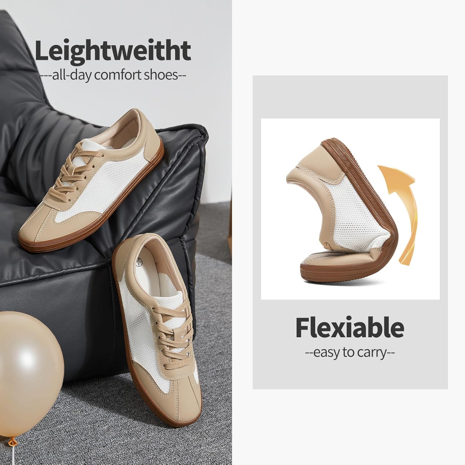 Women White Tennis Shoes Low Top Canvas Lightweight Casual Shoes Lace up Sneakers for Women - Image 5