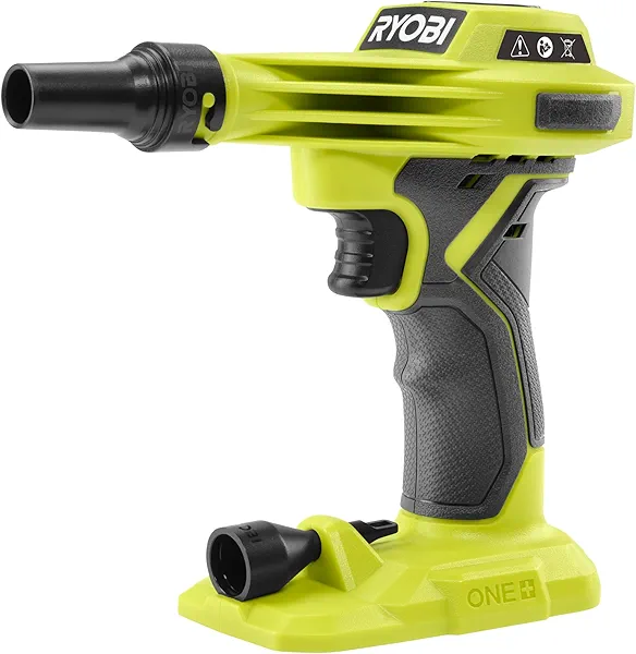 Ryobi - 18V ONE+ Cordless deflator inflator with high Flow: 250 L/min - Comes with Pinch Valve Nozzle (Without Battery) - RVI18