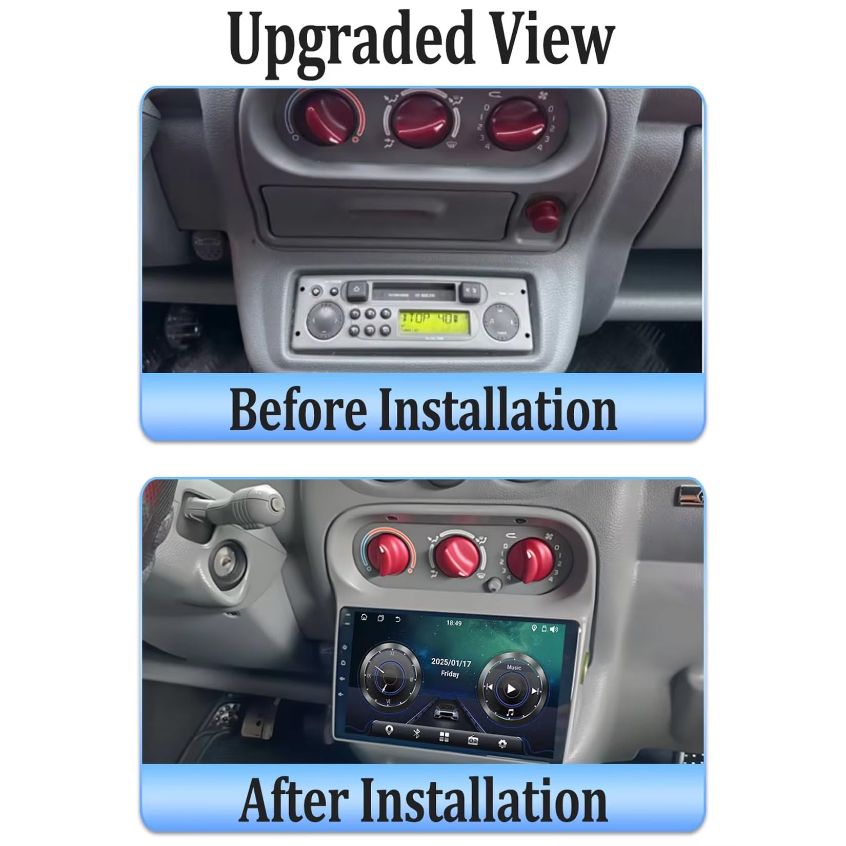 GPS Navi Navigationsgerät 2 Din für Renault Twingo 2005-2013 mit Bluetooth Fm Radio, Mirror Link, USB, Aux, Unterstützt Tpms Lenkradsteuerung, 4 Kern 2G+32G