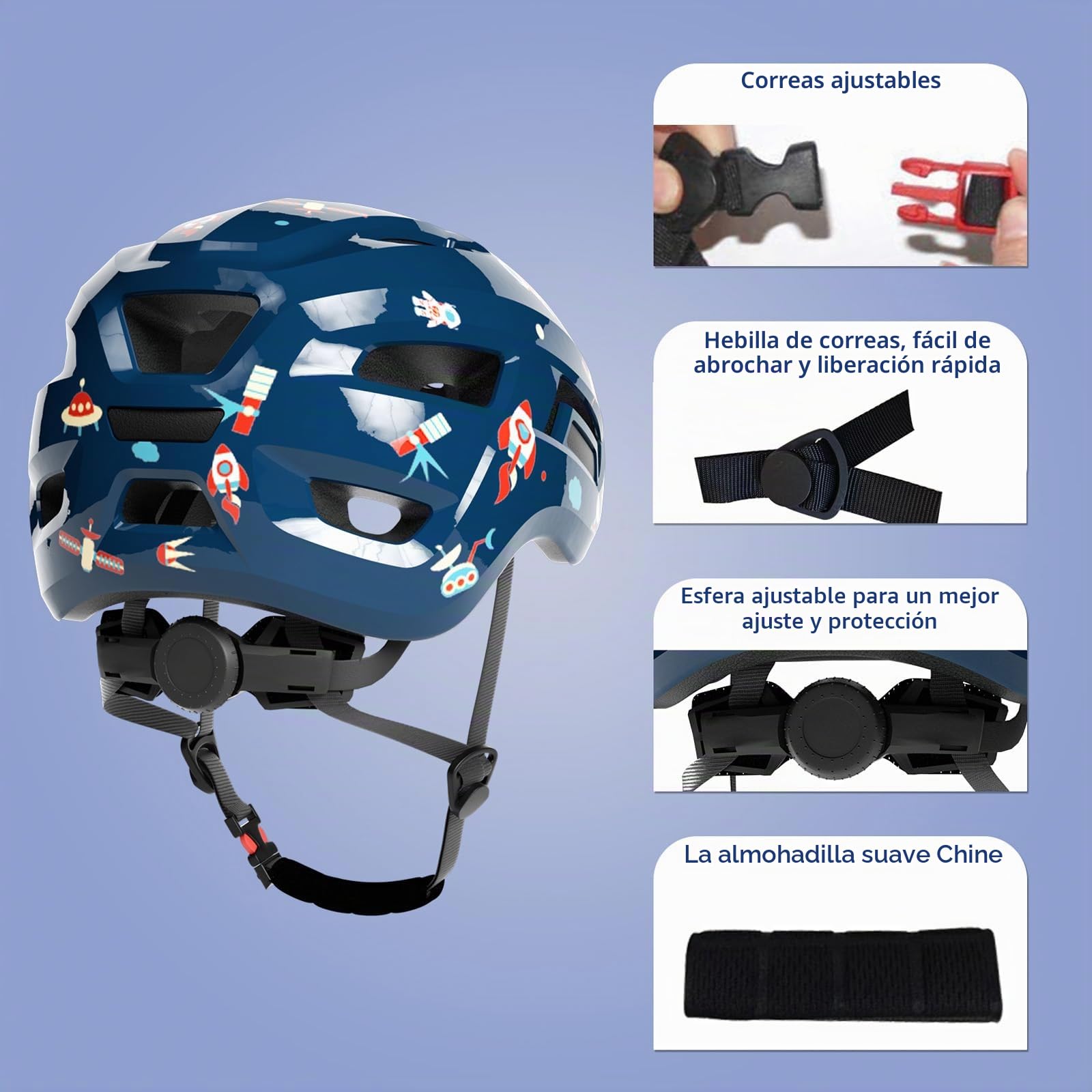 XJD Casco Bicicleta Niño Casco de Ciclismo Ajustable Casco Patines para Niños Niñas de 2 a 8 Años Casco Infantil con Certificación CE para Scooter Rollerskate y Ciclismo Otros Múltiples Deportes
