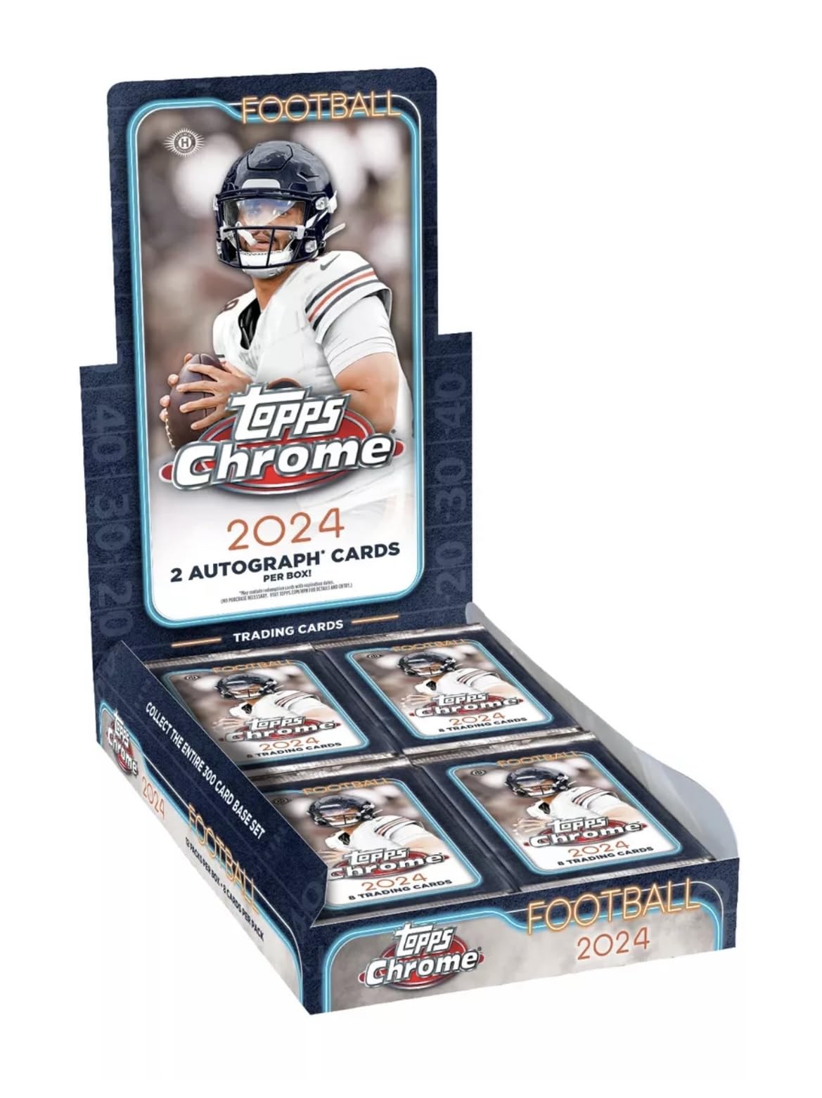 Amazon.com: 2024 Topps Chrome Football Sealed Hobby Box (2