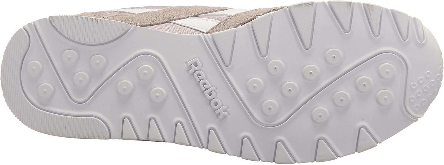 Reebok Men's Classic Nylon Sneaker, Whisper Grey/White, 4