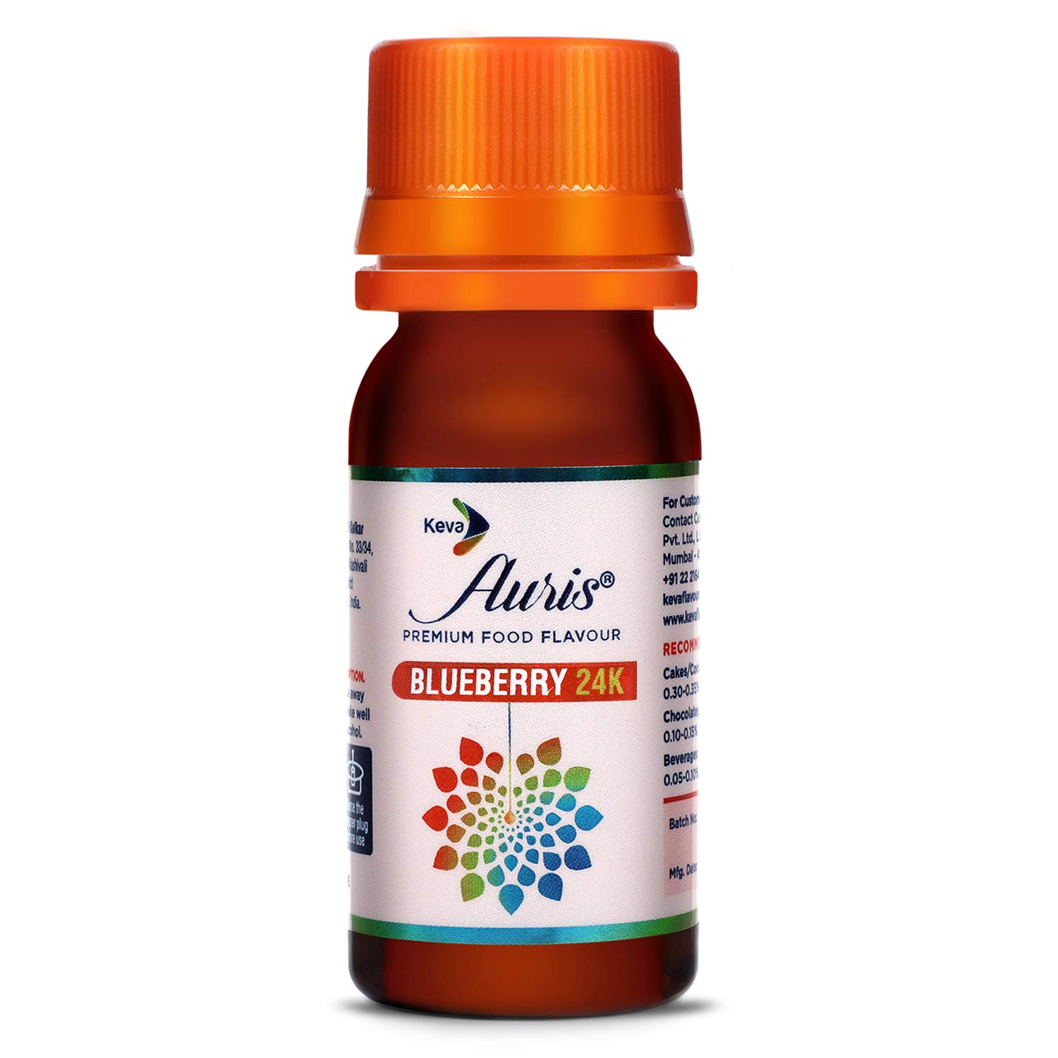 Auris Blueberry 24K - Food Flavour Essence for Baking Cakes, Cookies, Chocolates, Ice Creams, Desserts (30 ml)