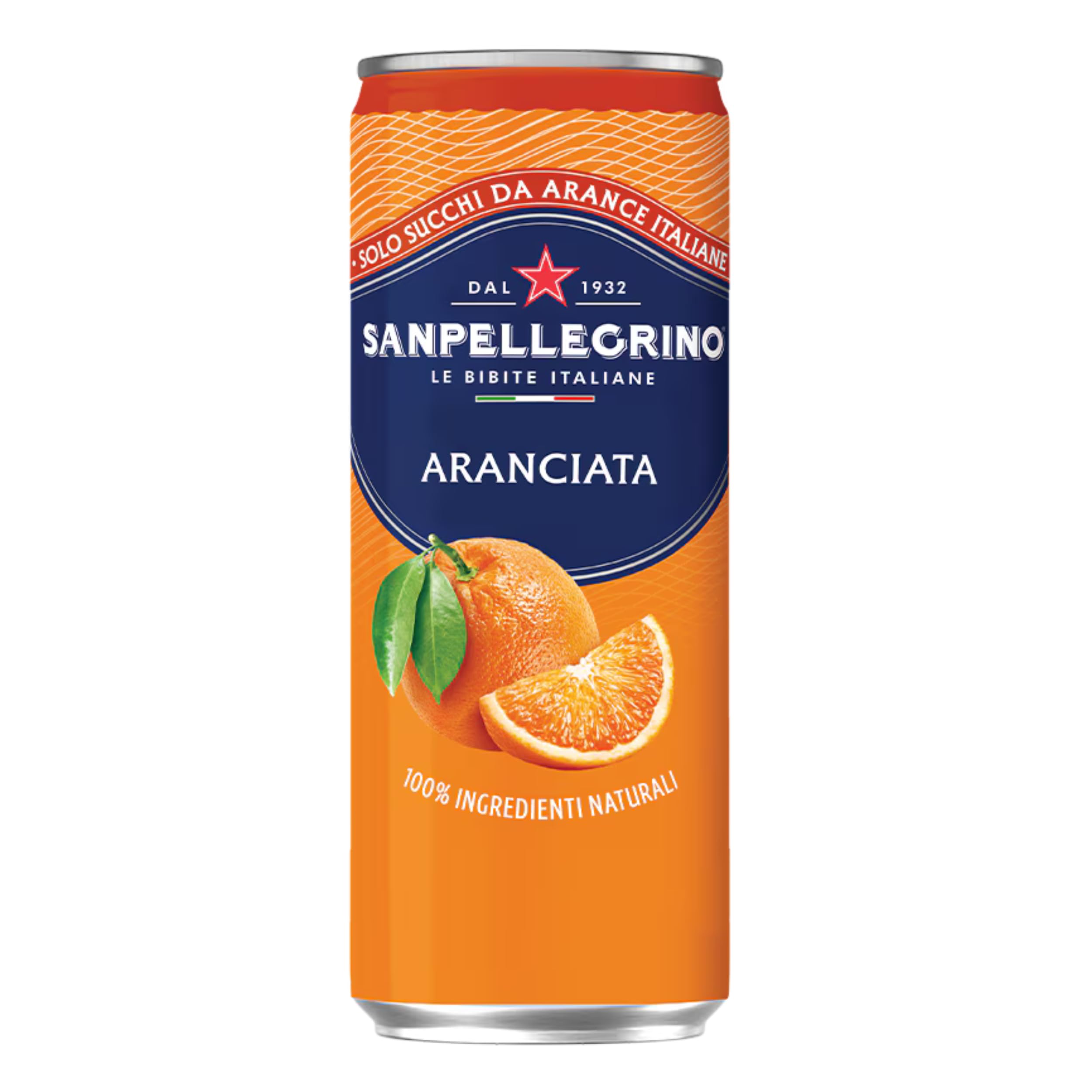San Pellegrino Aranciata 33cl x 24 | Aranciata Frizzante in Lattina | Confezione da 24 Lattine da 330ml