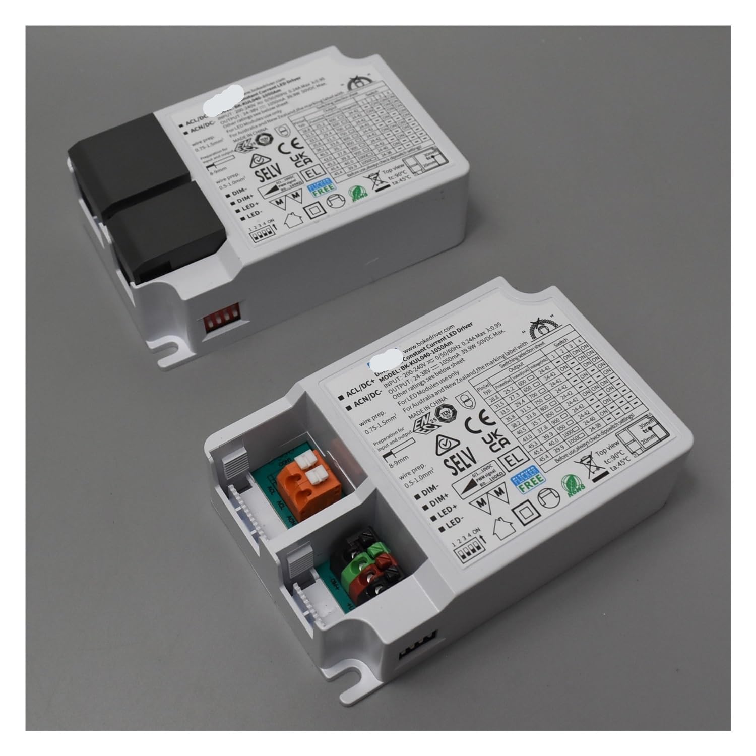 Driver LED Commerciale Professionale 1-10V con oscuramento Silenzioso, Alimentatore dimmerabile PWM RX ad Alta efficienza, Uscita di Corrente a 10 Livelli(30W 350-800mA)