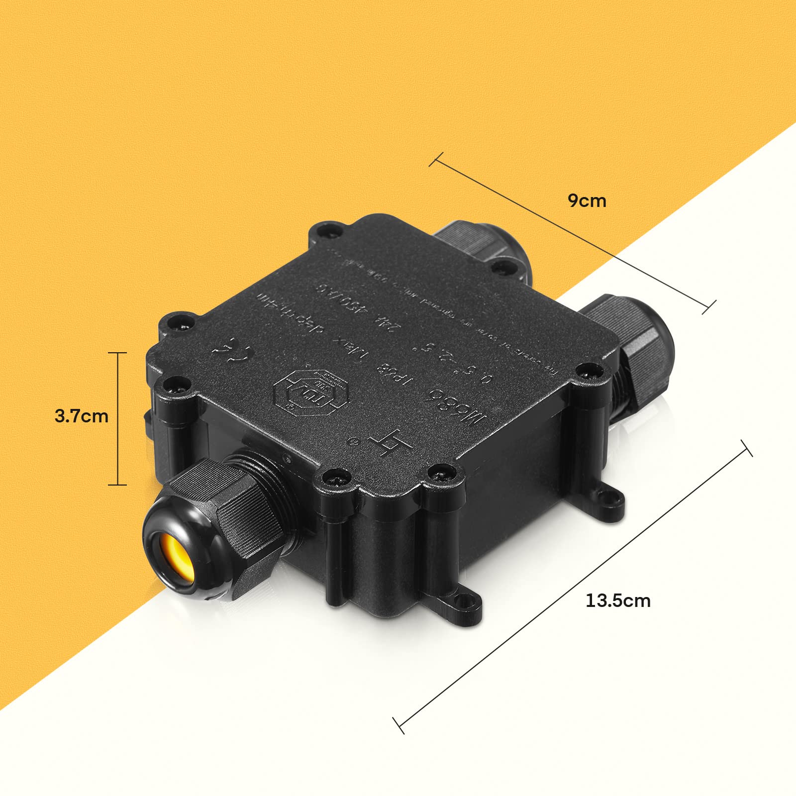 Boîte de Jonction, 5Pcs Boîtier de Raccordement, IP68 Connecteur Étanche 3 Voies, Extérieur Étanche, pour Câble de Diamètre 4-14 mm