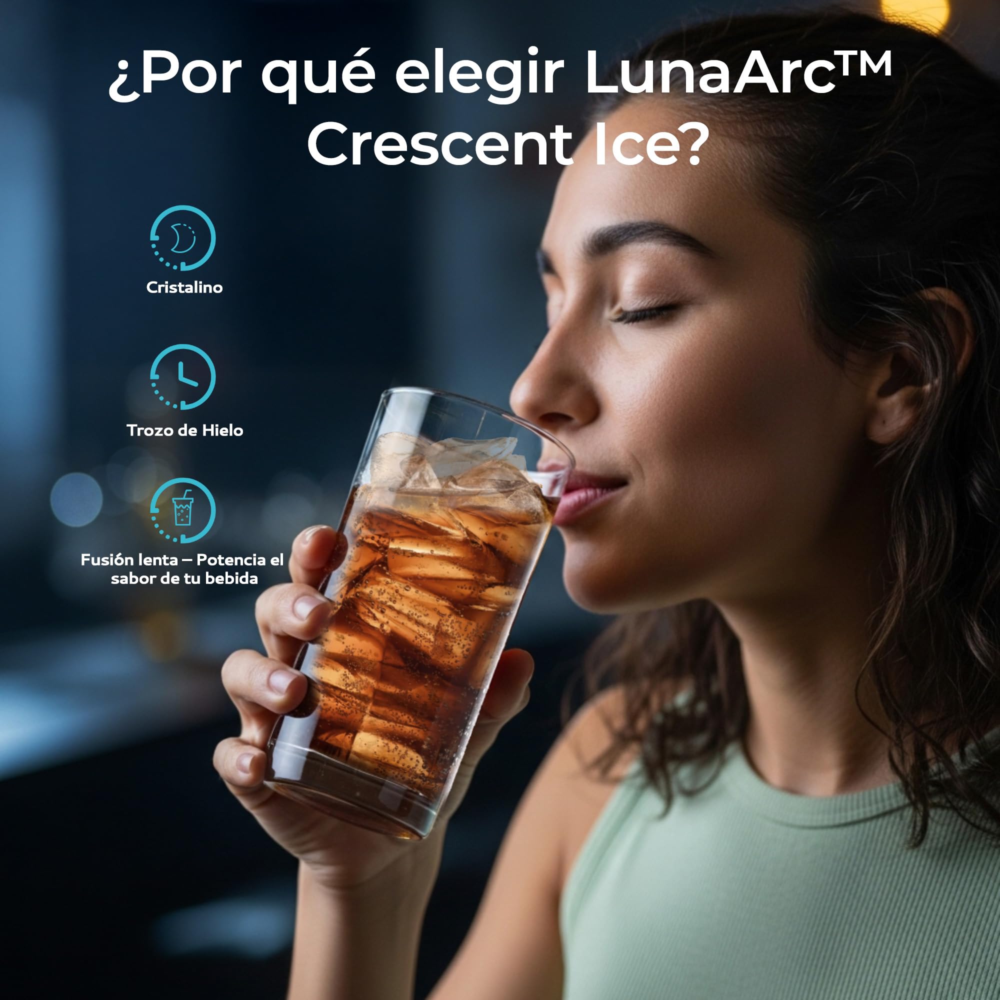 EUHOMY Maquina de Hielo, Máquina de Hielo de Hielo Media Luna, Listo en 12 Min, 1600 Cubos Al Día, Maquina Hielo de Limpieza Automática, Maquina Hacer Hielo Para Cocina, Fiesta y Bebida Diaria, Negra