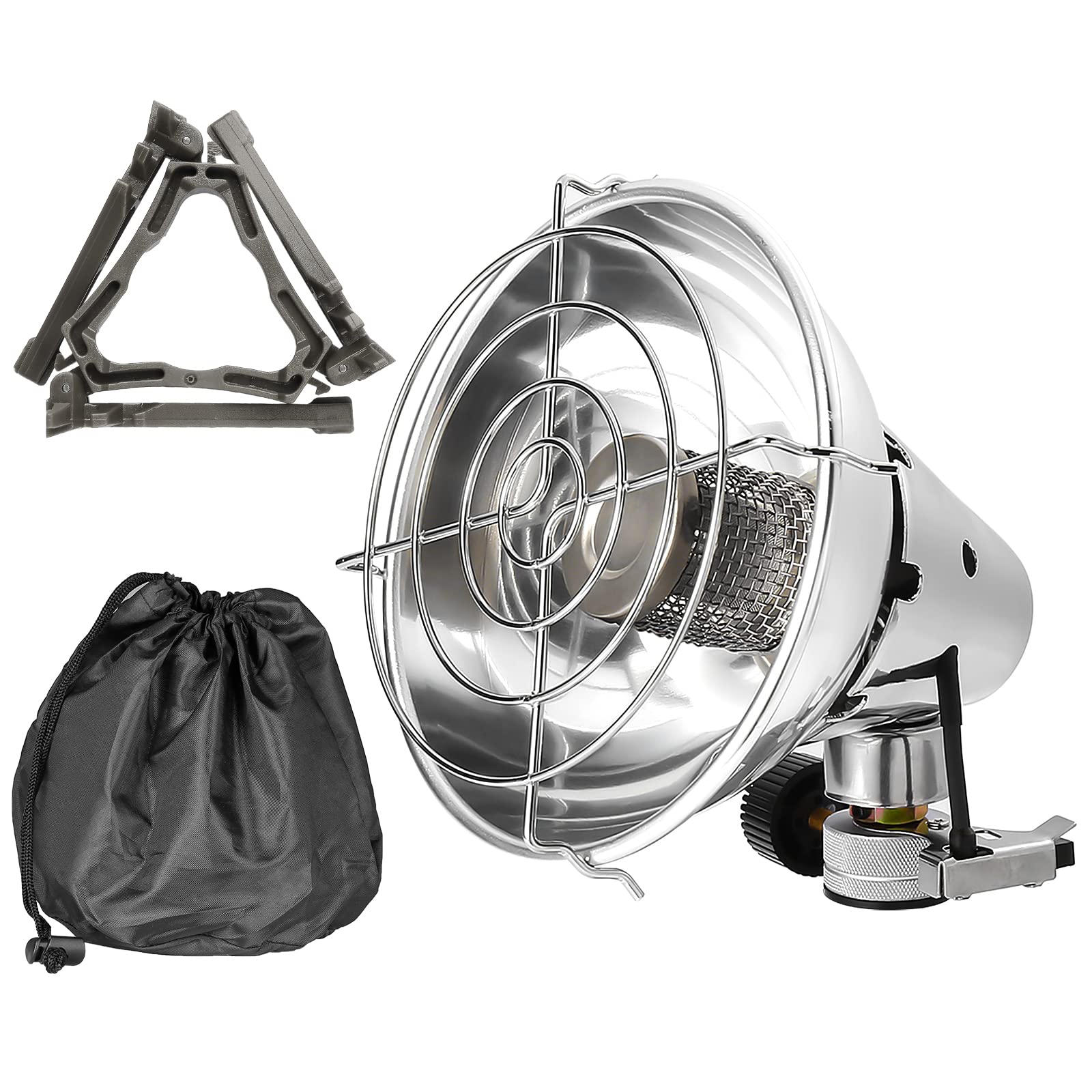 Tragbare Gas-Heizung Gas Heizstrahler Winter Outdoor Heizung Mini Camping Gasheizung Zeltheizung Außenwärmer Terrassenheizung Heizofen für Angeln,Wandern,Jagd,Rucksackreisen(Piezo-Zündung)