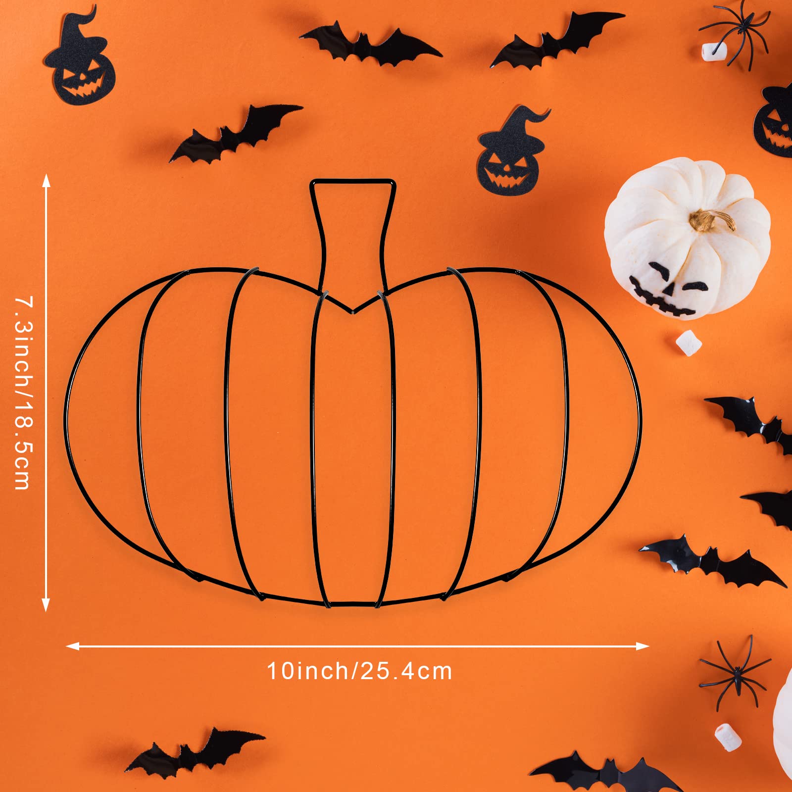 Thanksgiving Pumpkin Wreath Form Autumn Metal Wire Floral Wreath