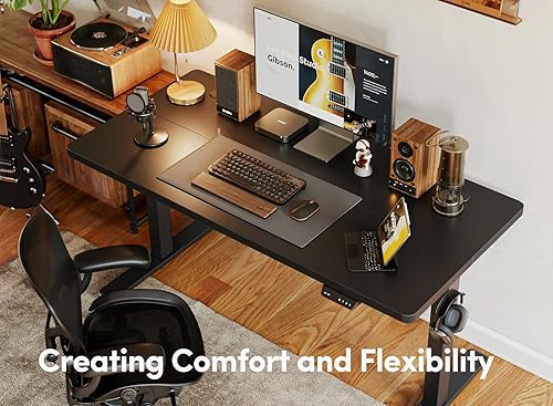 Miniatura 4 de BANTI Escritorio eléctrico de pie de 40 pulgadas, mesa de oficina en casa ajustable en altura ajustable, escritorio de pie con tablero de empalme,