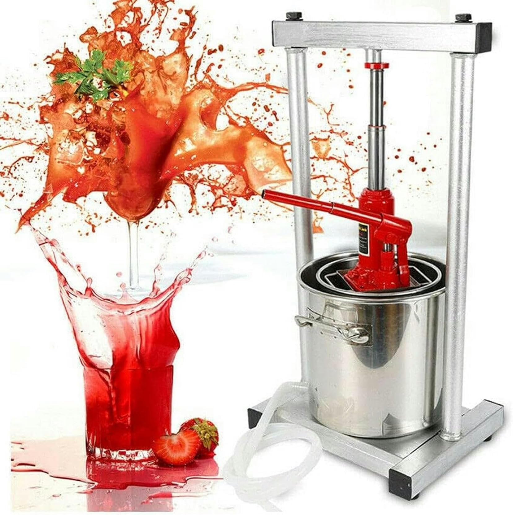 12L Obstpresse, Edelstahlpresse, Obstpresse, Weinpresse, Apfelpresse, Obstmühle, Saftpüreepresse ~/