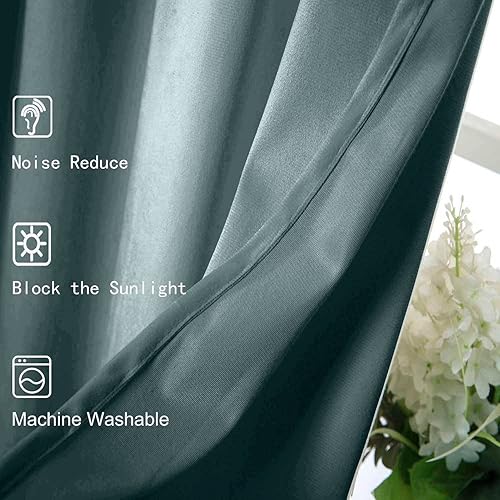 Miniatura 5 de Cortinas cortas de terciopelo marrón para ventana de sótano para ventanas, paquete de 2 cortinas con bolsillo para barra, cenefas de cortina de