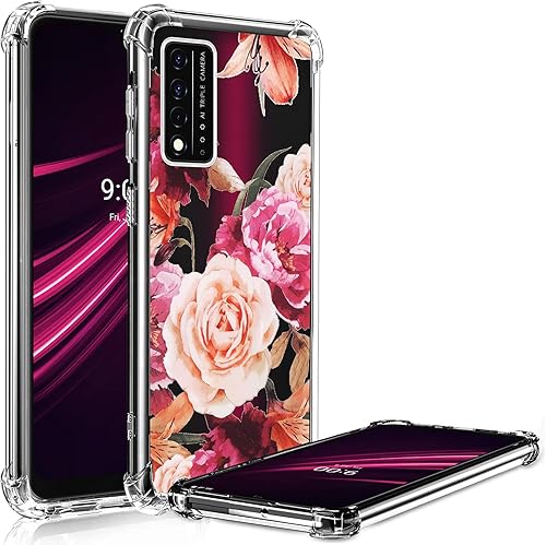 Miniatura 5 de Paquete de 3 fundas para T-Mobile Revvl V Plus 5G, absorción de golpes, antiarañazos, de poliuretano termoplástico suave, antiarañazos, para