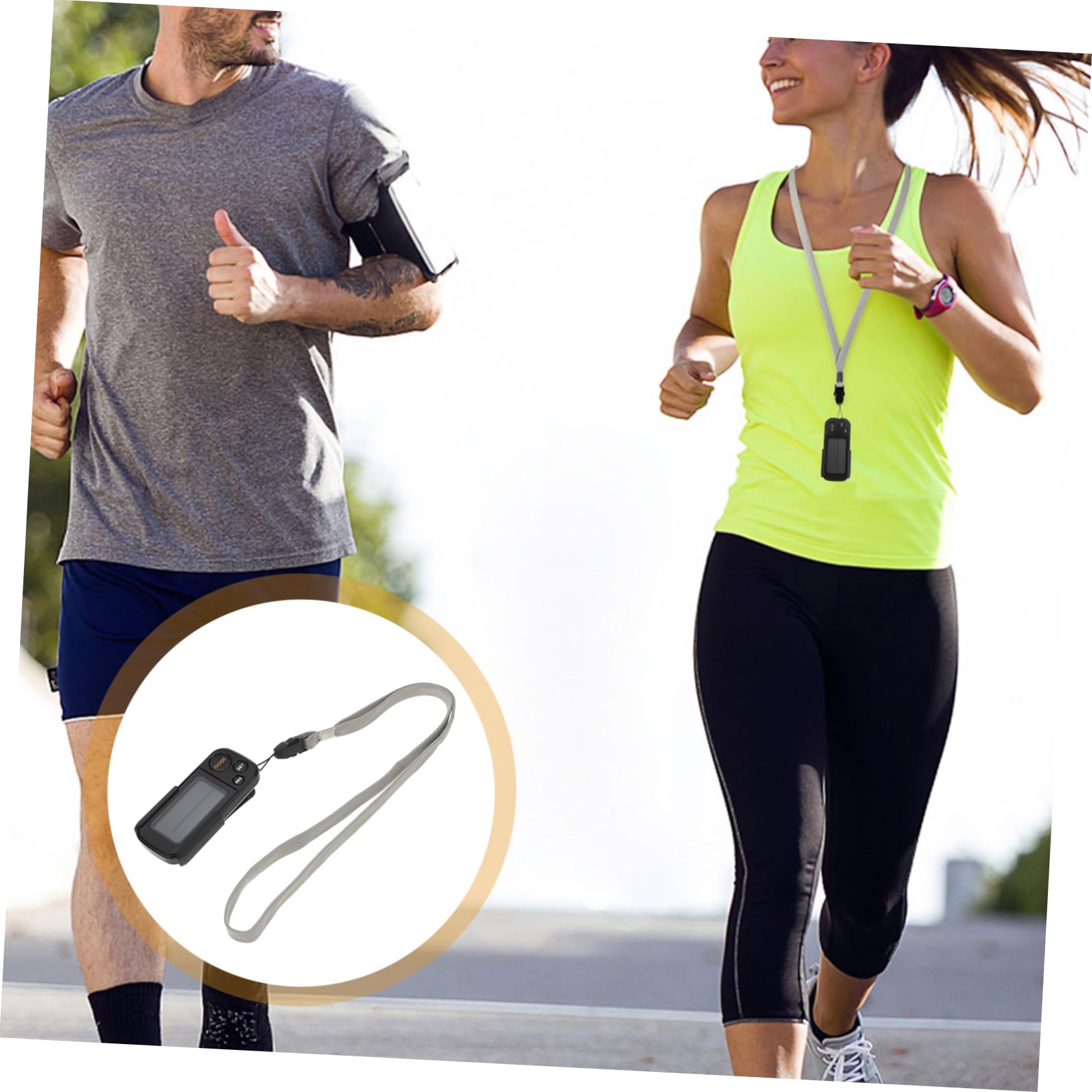 VANZACK Digital Running Pedometer with Sensor Technology Clip Type Step Counter for Fitness Durable Shell for Men Women Accurate Steps Calorie Tracking