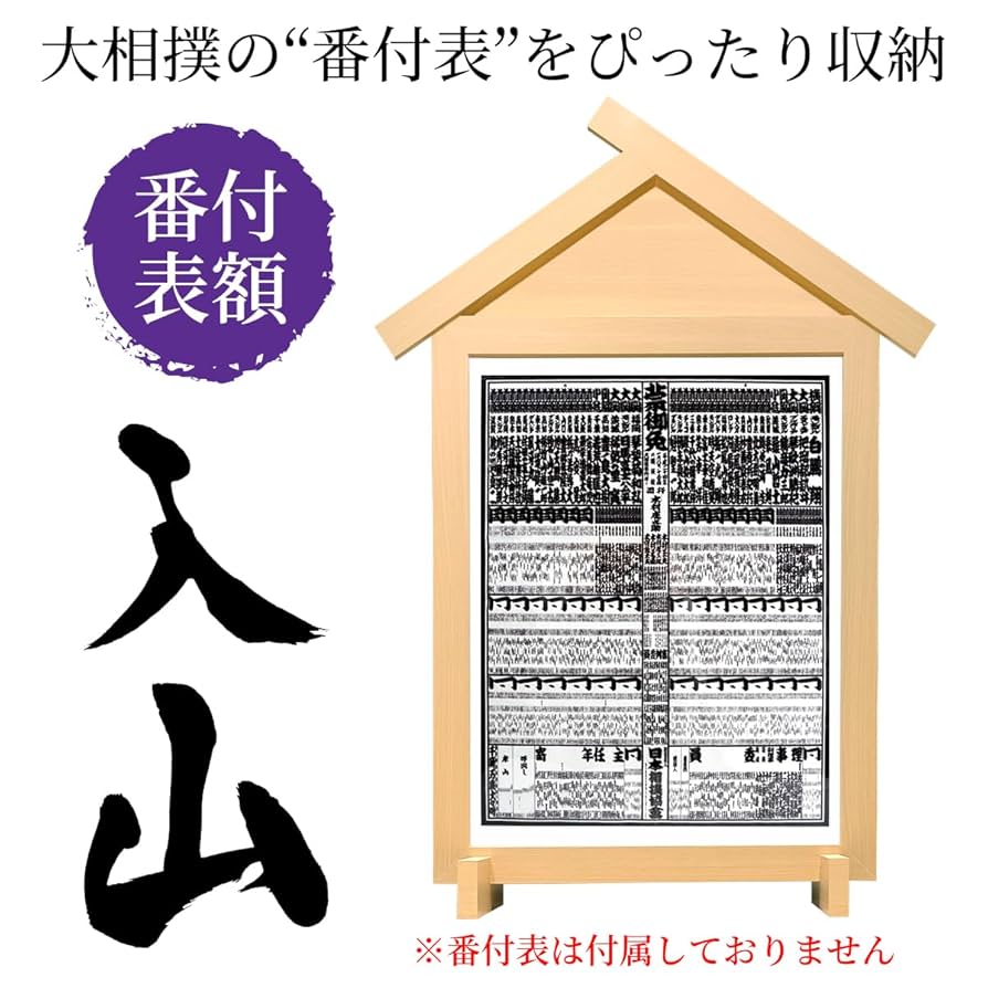 535 大相撲番付錦絵2個セット　額縁入り　番付表付き 535 大相撲番付錦絵2個セット 額縁入り 番付表付き