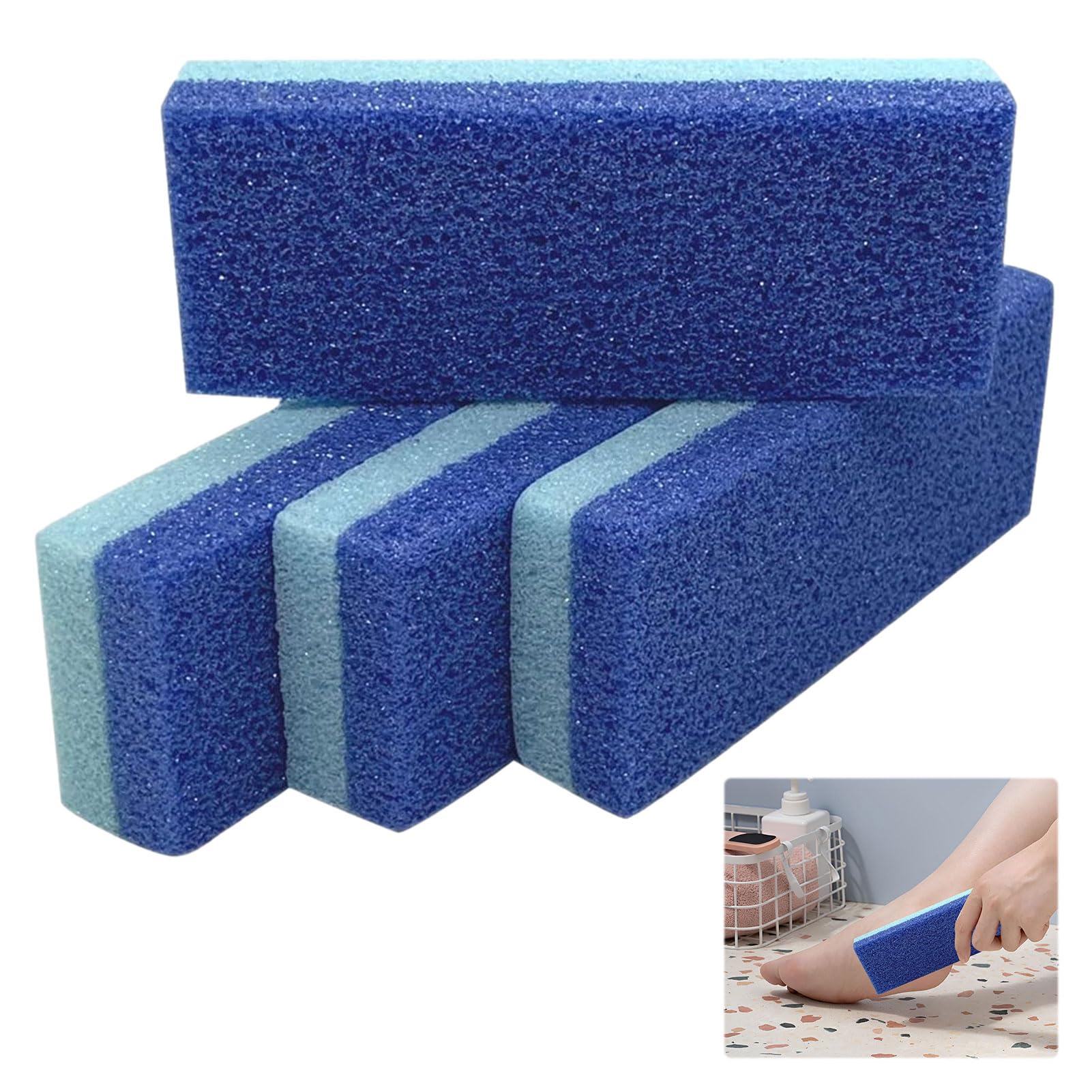 Pumice Stone for Feet,4 Pcs Pumice Stone,Double Sided Foot Scrub,Suitable for Home and Beauty Salons,Foot Pumice Stone Hard Skin Callus Remover and Scrubber,Foot Pumice Stone for Feet