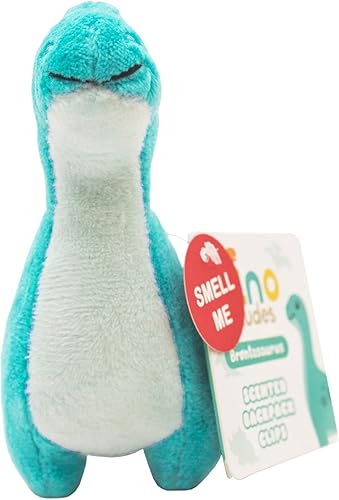 Miniatura 5 de Scentco Dino Dudes Backpack Buddies - Clips de Dinosaurio de Peluche Perfumados Gourmet Patentados - Brontosaurio (Frambuesa) - Relleno de Media