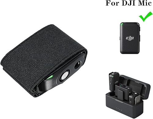 Miniatura 3 de Funda elástica para micrófono de mano compatible con grabadoras inalámbricas DJI Mic, accesorio ideal para fotógrafos de boda (paquete de 2)