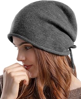 Jienuage Womens Slouchy Beanies Skull Cap Drawstring Winter Hat Knit Wram Skullies Baggy