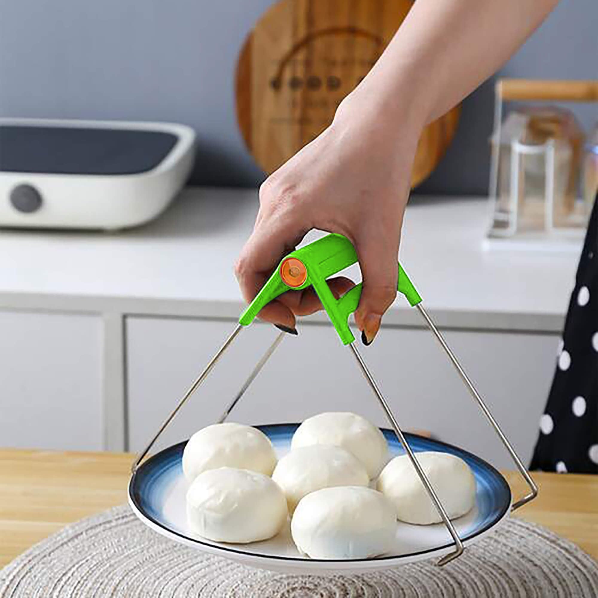 JUKOTA 2 Stück Hitzebeständige Küchenzangen - Edelstahl Greifzangen Für Heißluftfritteuse