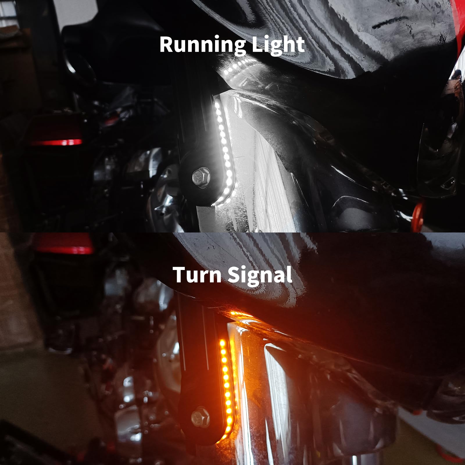 Amazon | HCmotorku オートバイフロントLEDフラッシュフォーク