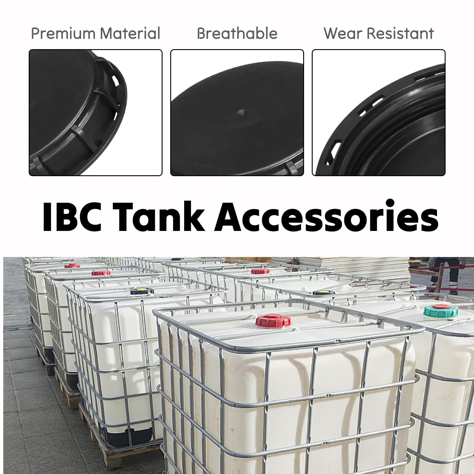 Couvercle De Réservoir IBC 163 Mm - Bouchon Pour Cuve 1000L - Couvercle Ventilé Pour Réservoir D