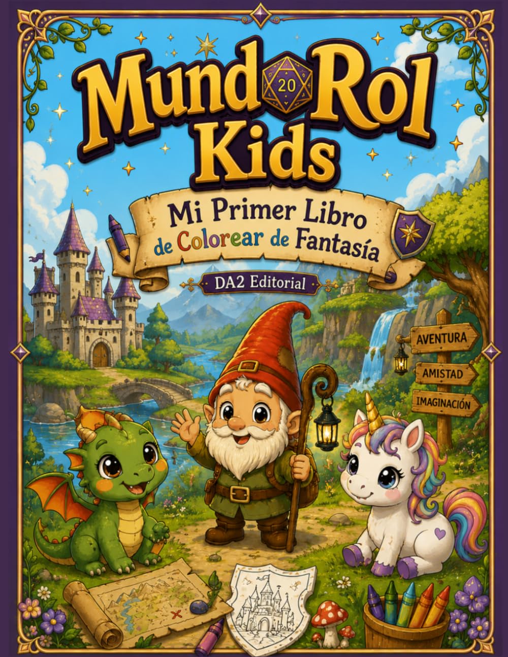 MundoRol Kids: Mi Primer Libro de Colorear de Fantasía (Colección MundoRol.)