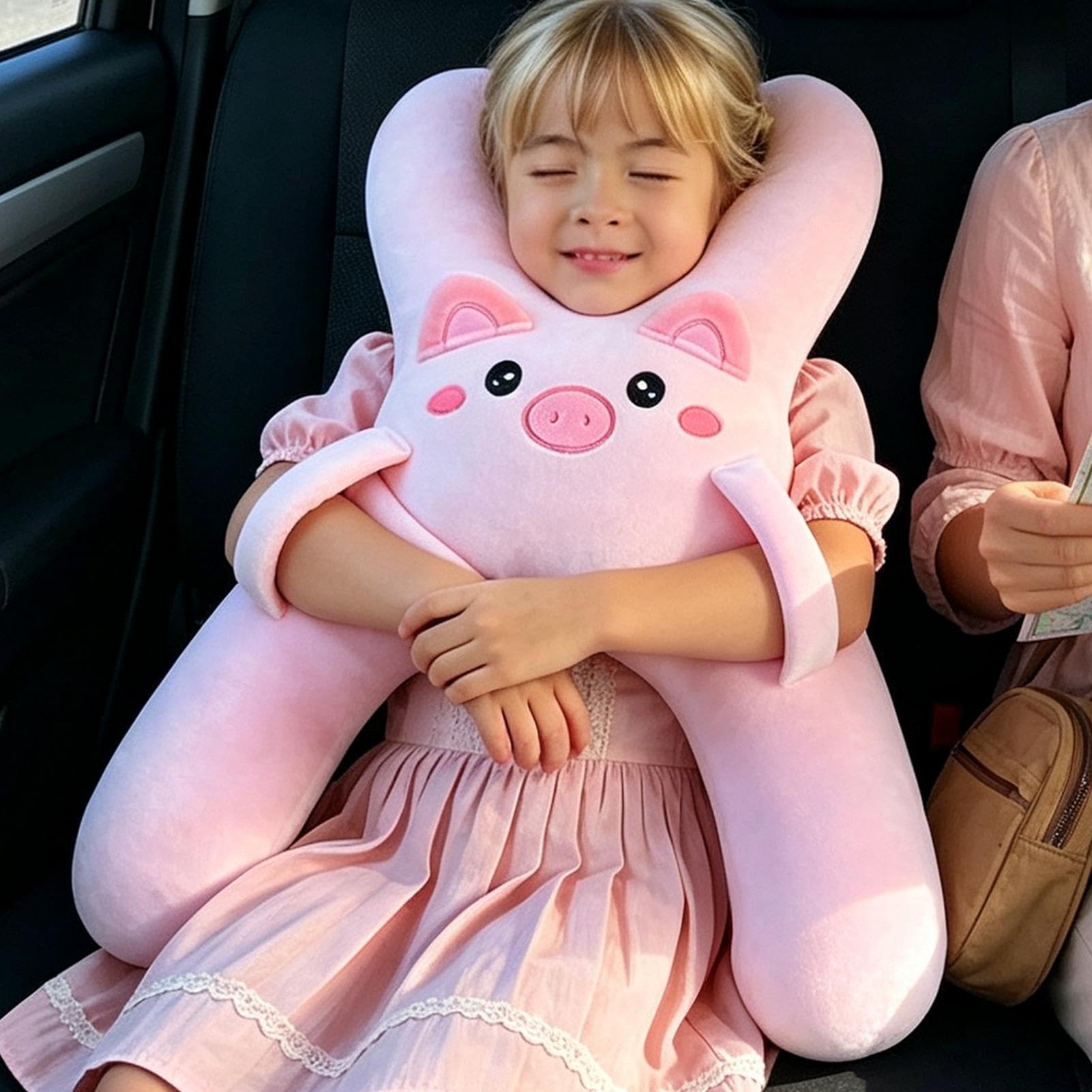 Cojín suave para asiento de coche para niños, soporte para cabeza suave de