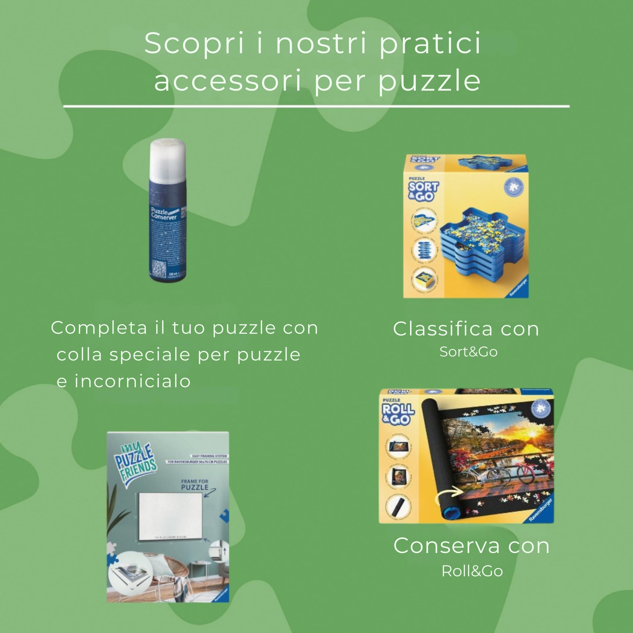 Ravensburger - Tappeto Per Puzzle Da 1000 A 3000 Pezzi | Roll Your Puzzle Xxl | 110x66 Cm | Tappeto Puzzle 1000 Pezzi | Idee Regalo