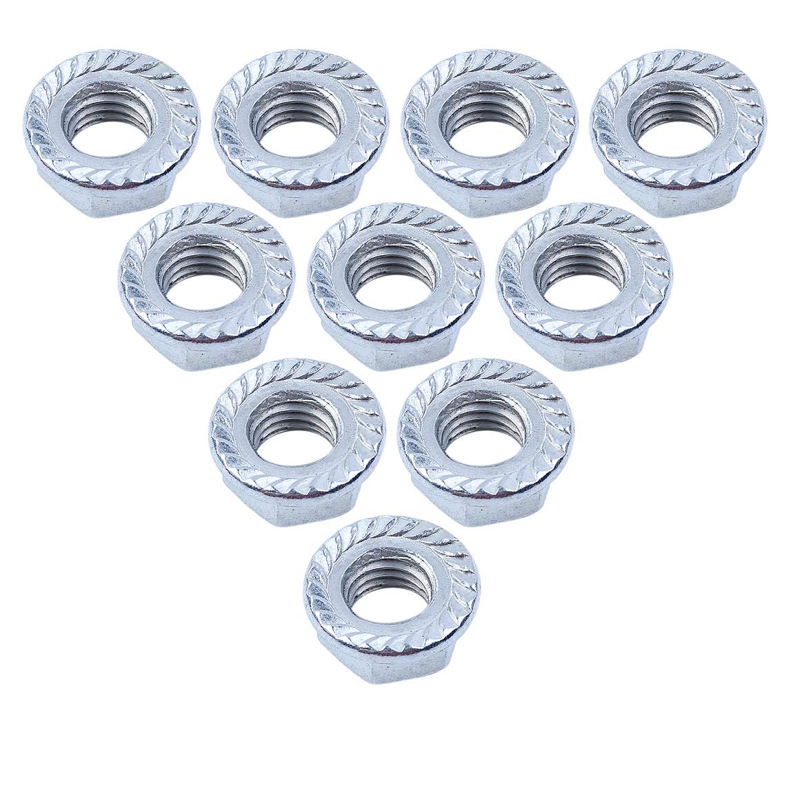 10pcs Replacement Flange Bar Nuts (M8) Compatible with Husqvarna 51 55