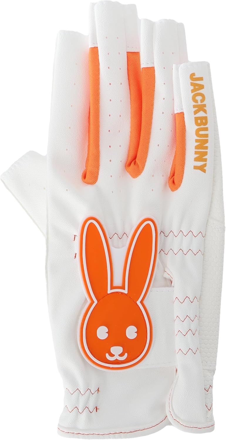 JACK BUNNY ゴルフグローブ ホワイト/オレンジ Amazon.co.jp: [ジャックバニー] 継続定番商品 レディース