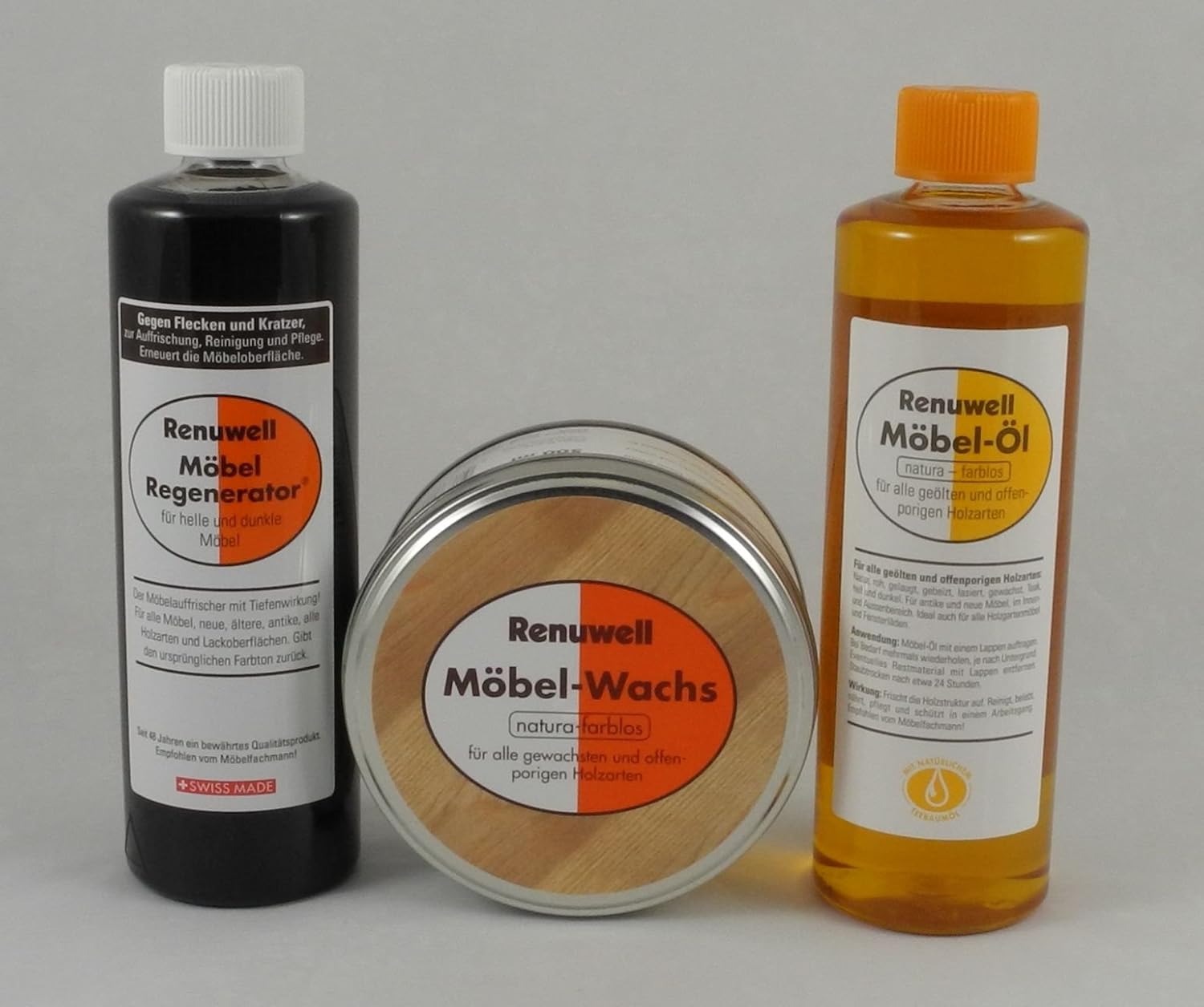 Renuwell Spar-Set Möbel Öl 500 ml Regenerator 500 ml Möbel-Wachs ...