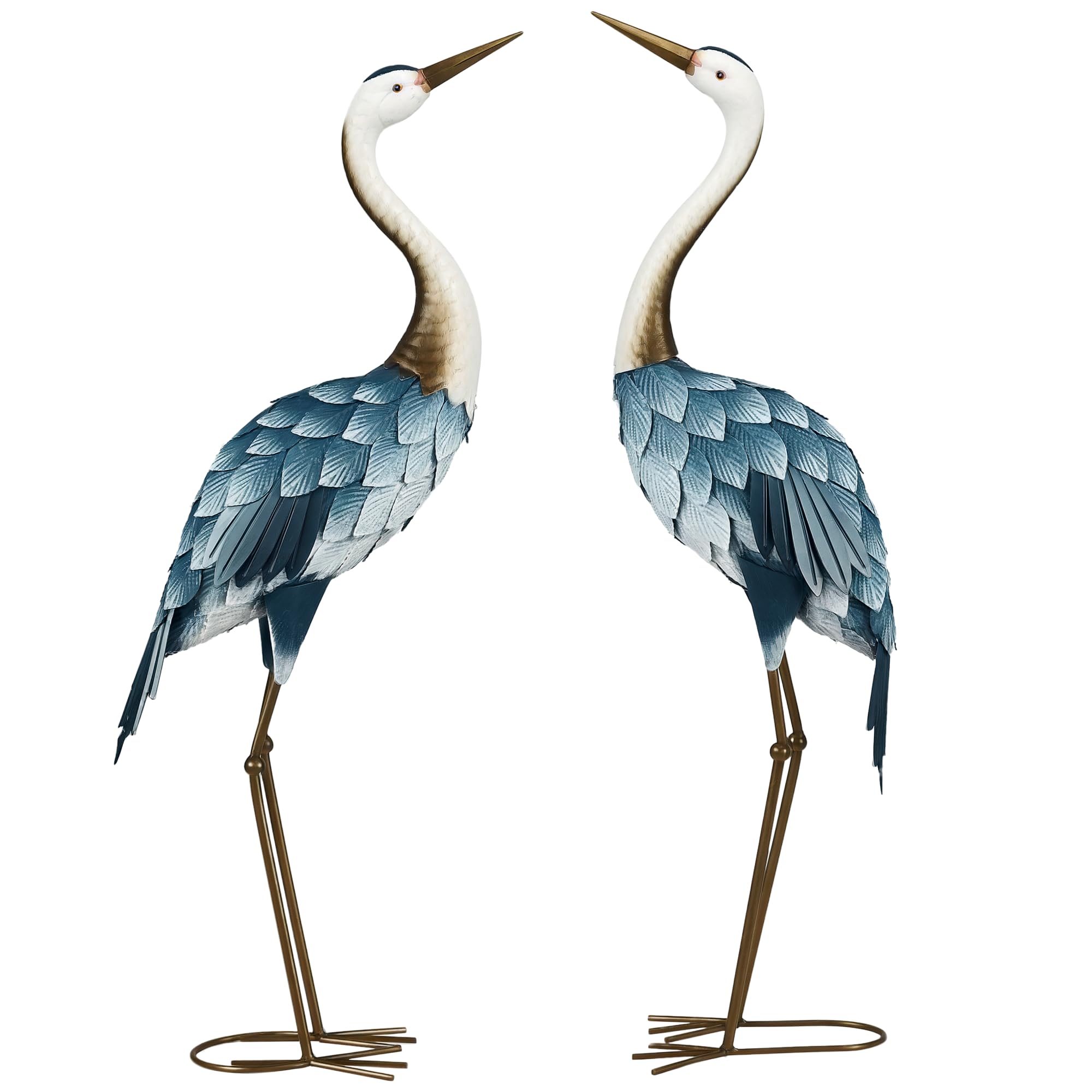 Outsunny Crane Garden Statues - Steel - Set of 2