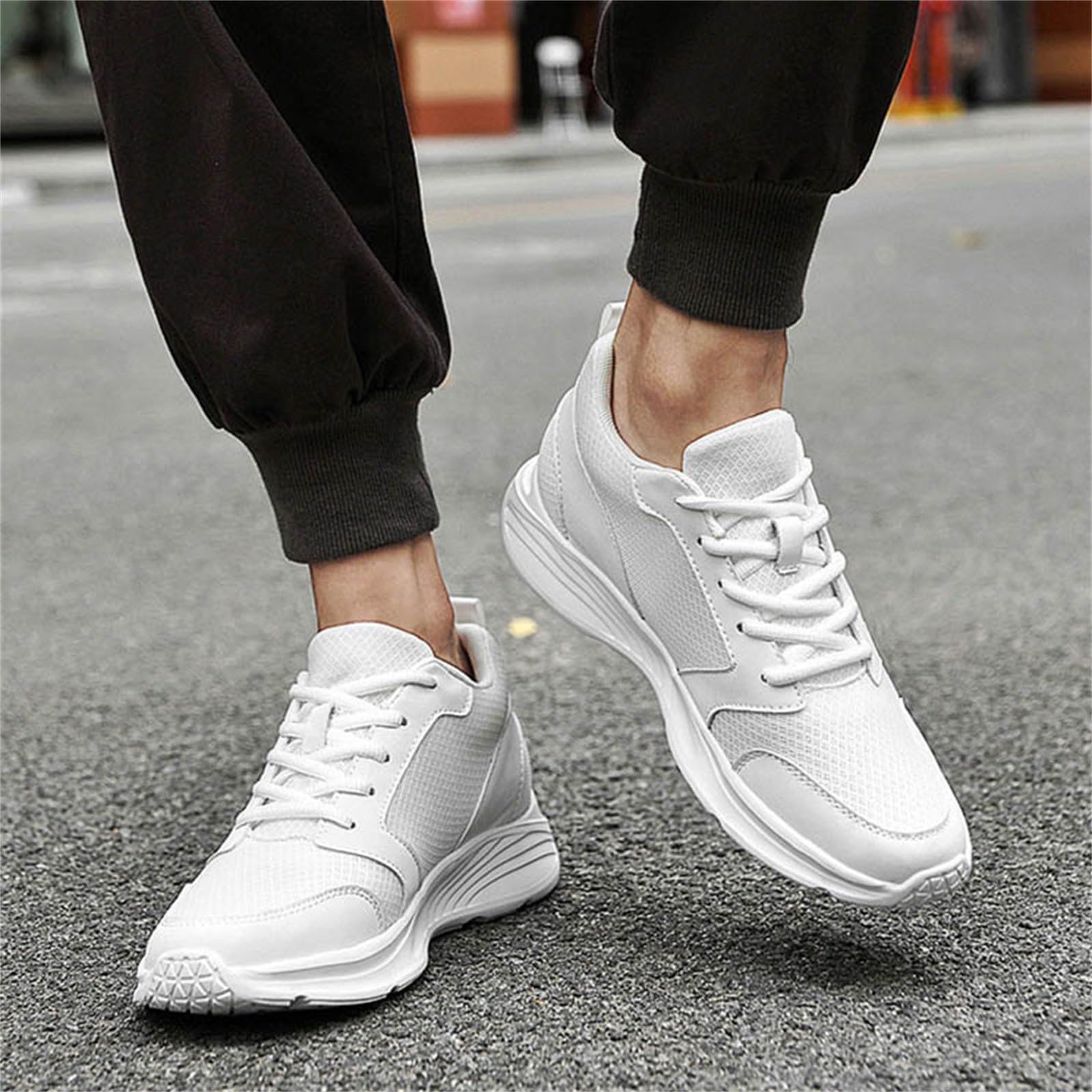 Generisch Elevate Shoes Herren 10 cm 4/6/8/10 Höhe Elevateshoes Schuhe Die Größer Machen Rhöhung Sneaker Bequeme Und Atmungsaktive Aufzug Turnschuhe Walkingschuhe Sportschuhe