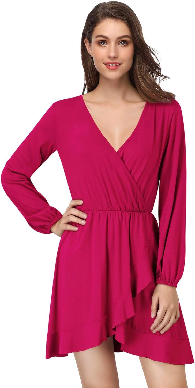 Women's V-Neck Party Dress(Size: XL)