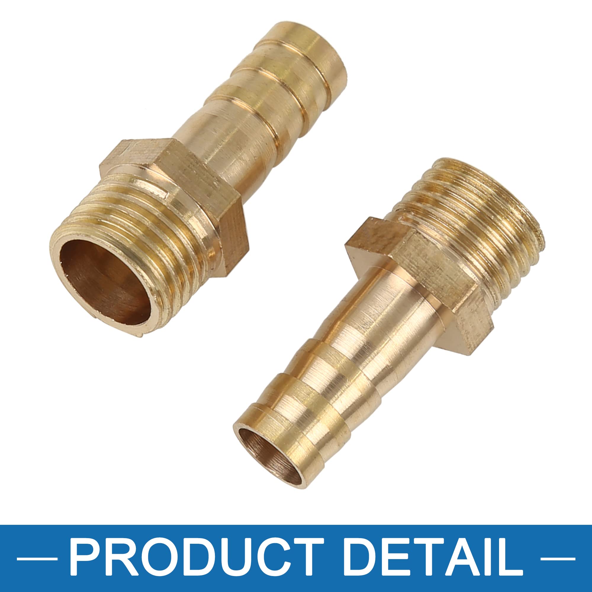 Raccordi Per Tubi Gas Acqua 5 Raccordi A Gomito In Ottone 3/8 Barba X 3/8 Maschio NPT - Per Tubi Acqua, Gas, Carburante | Set Conveniente Gomito Ottone 3/8 Barb Npt - Foto 6