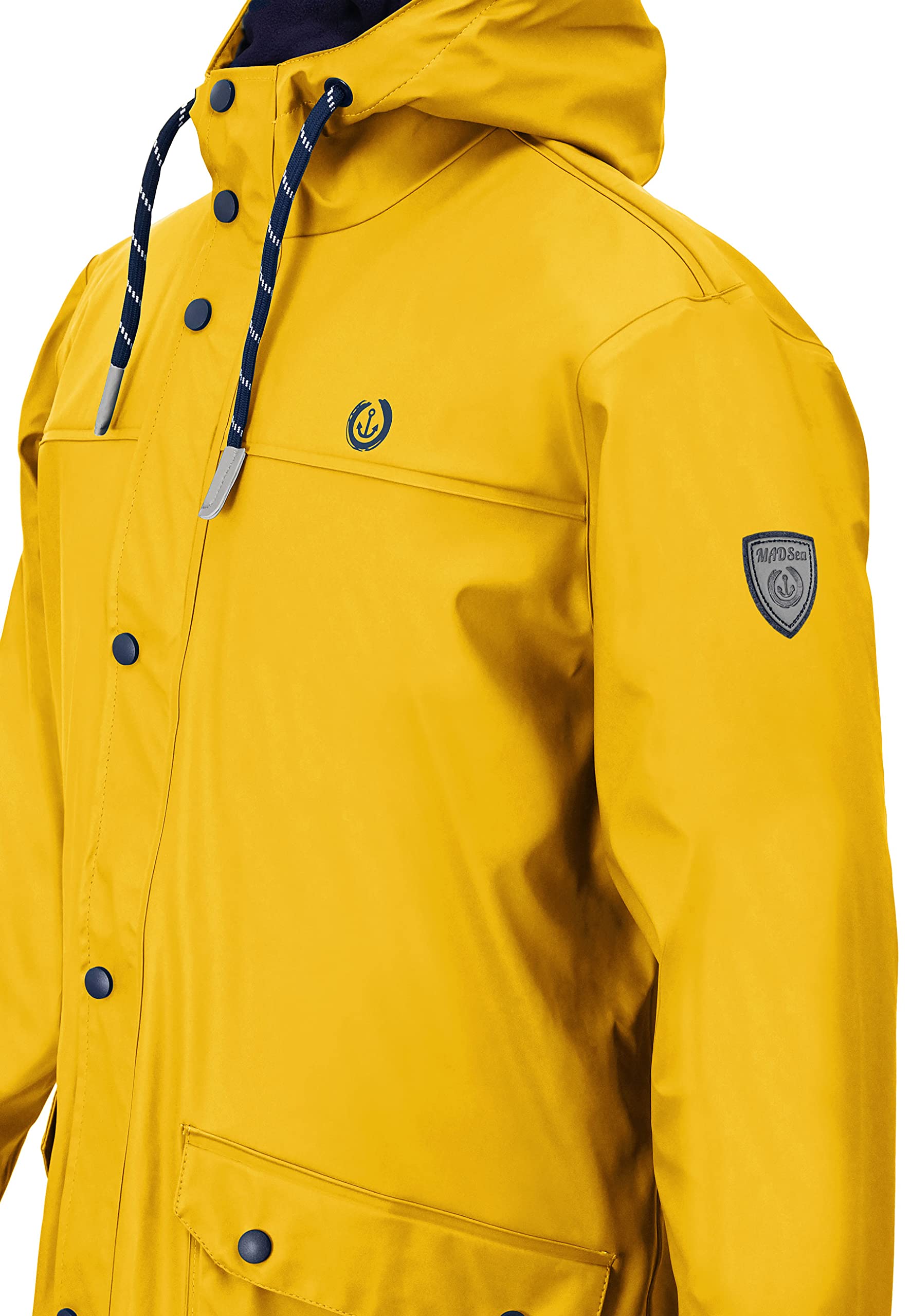 MADSea Herren Regenjacke Friesennerz warm mit Fleece gefüttert