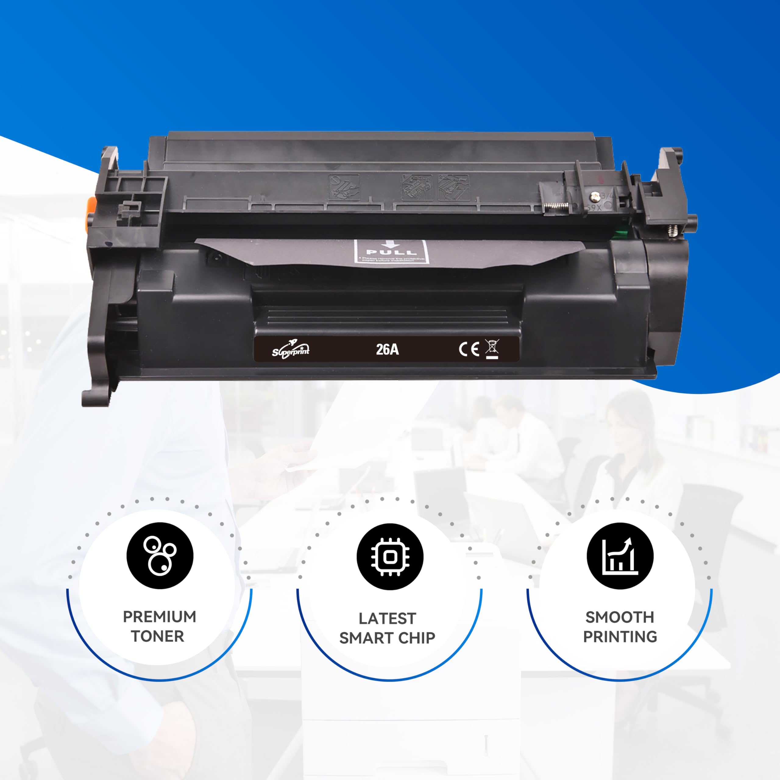 052 Cartouche de toner à puce pour Canon 052 pour Canon imageCLASS LBP214dw MF424dw MF426dw, i-SENSYS LBP212dw LBP214dw LBP215x MF421dw MF426dw MF428x MF429x (2) 6A/052. Lot de 2