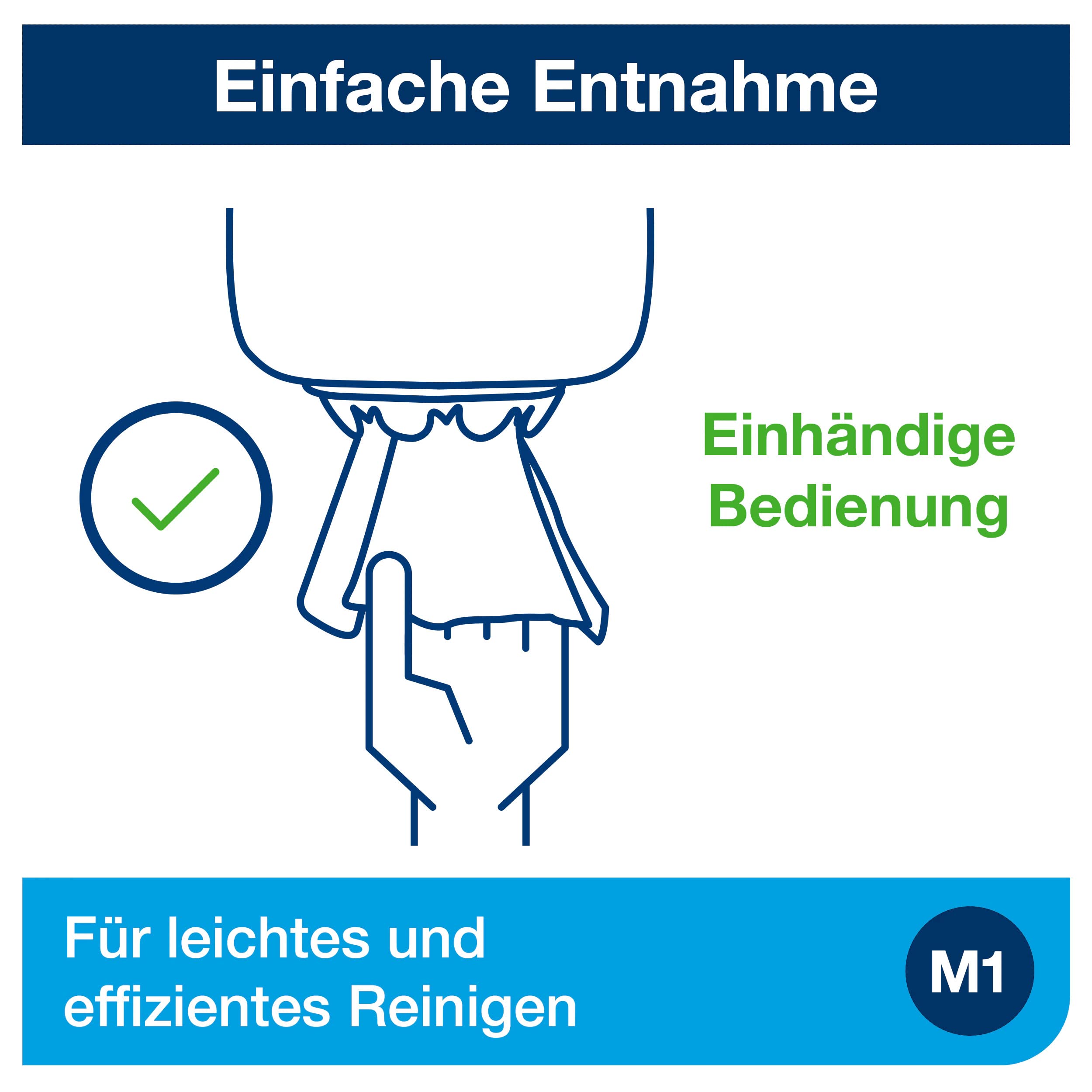 Tork 558000 Mini Innenabrollungsspender für M1 Papierwischtücher im Elevation Design / Wischtuchspender für hygienische Einzeltuchentnahme in Weiß, (B x H x T) 174 x 321 x 165 mm