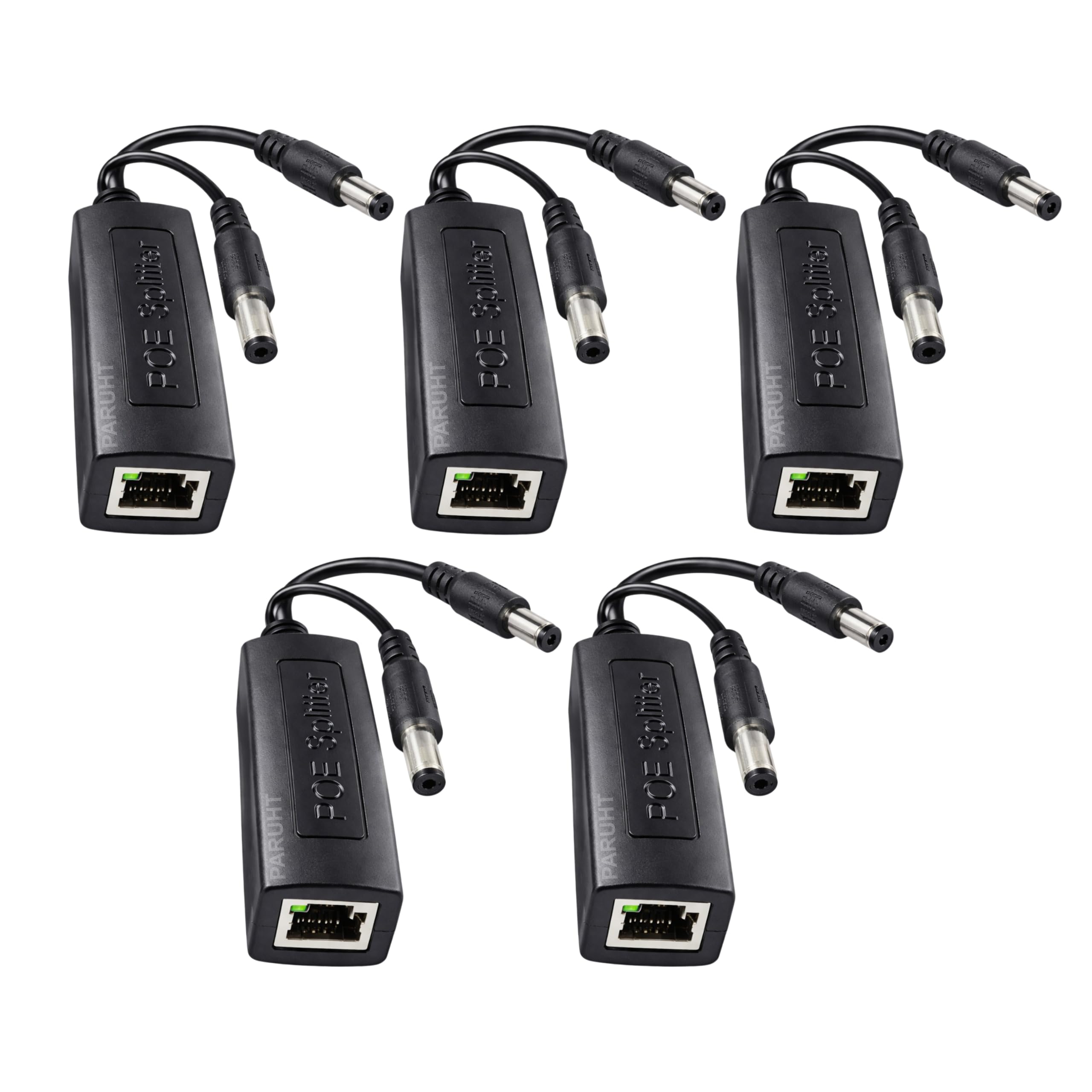 5-Pack Power Over Ethernet Adapter PoE Splitter Active 48V to 12V Compatible with POE Devices Switches IP Camera IP Phone POE5