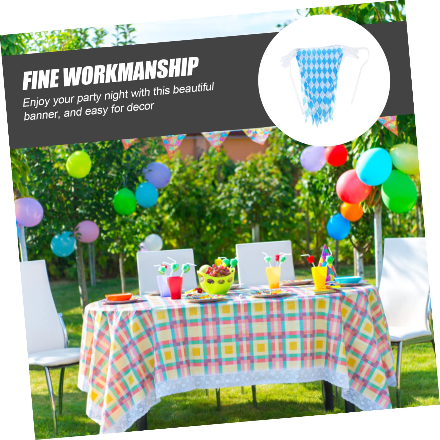 Yardwe 3 Sets Dekorative String Flagge Polyester Wimpel Fahnen Für Home Party Dekorationen