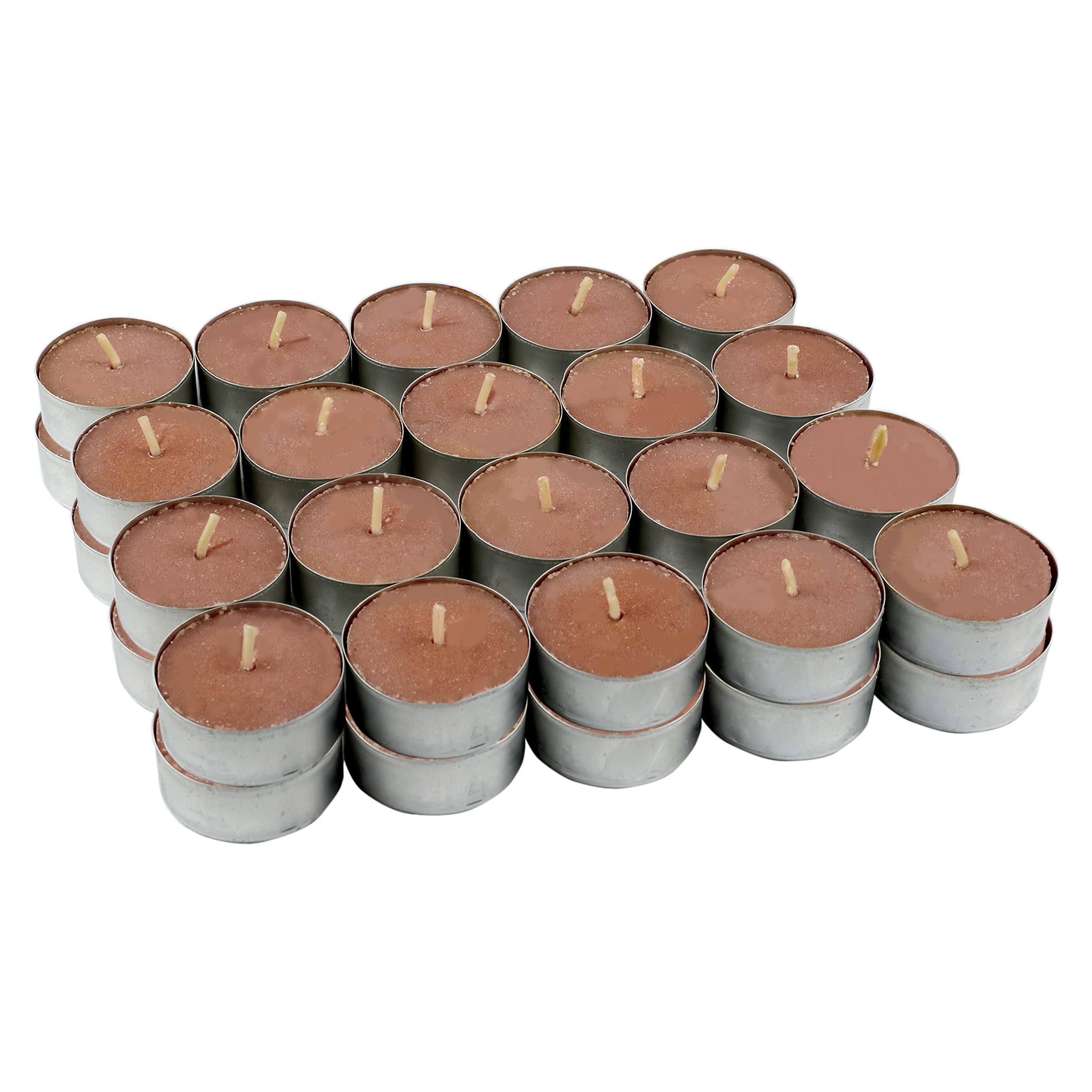 Pack de 40 Velas de Té Perfumadas, Duración de 4.5 Horas, Ideales para Aromaterapia, Decoración y Relax (Aroma de Canela en Rama)