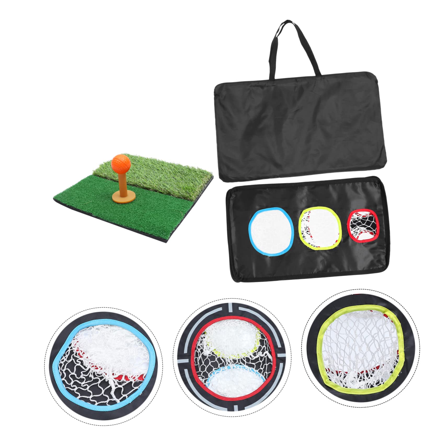 Amosfun Golf Practice Network Portable Folding Mat Chipping Net Indoor Training Tool for Golfers
