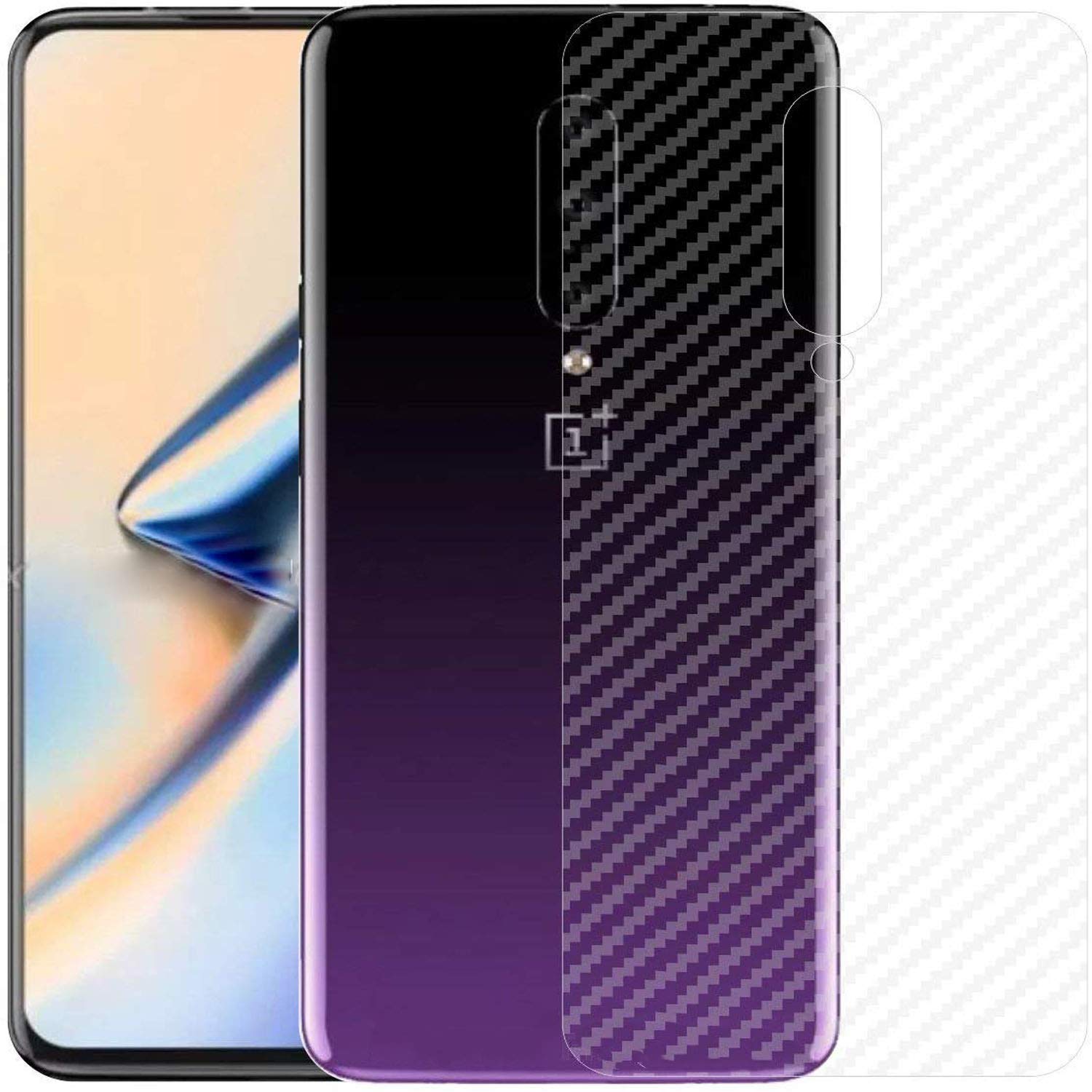 Gadgetronics Compatible with OnePlus 7 Pro/7T Pro Back Screen Protective Film Carbon Fiber Skin Transparent Screen Guard Sticker (B08XMQ8HYX) Amazon Price History, Amazon Price Tracker