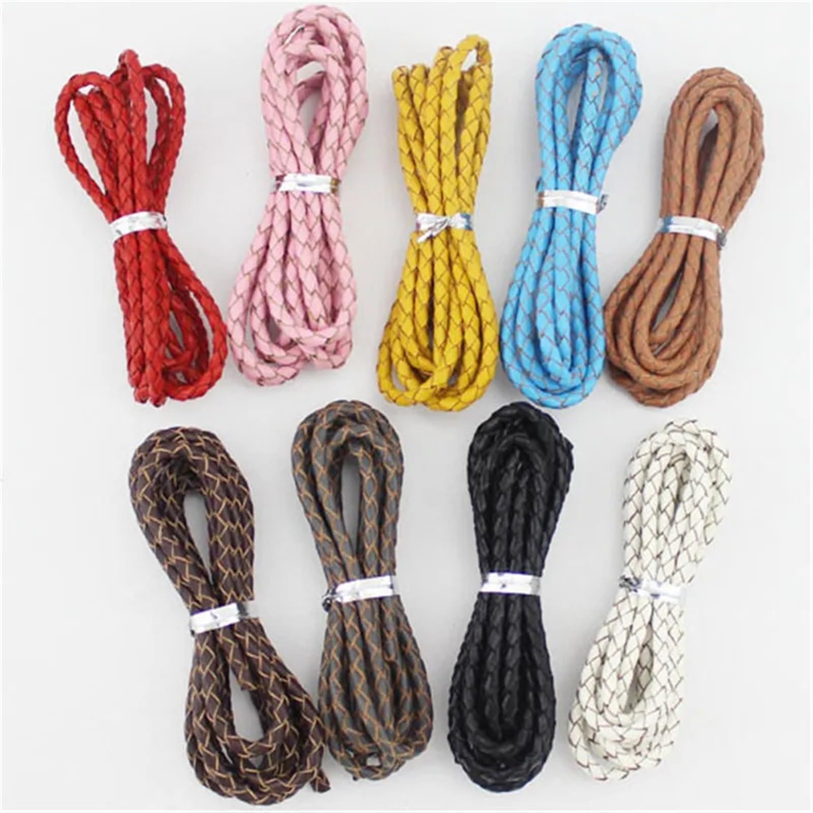 Cavo intrecciato in pelle PU 2 m