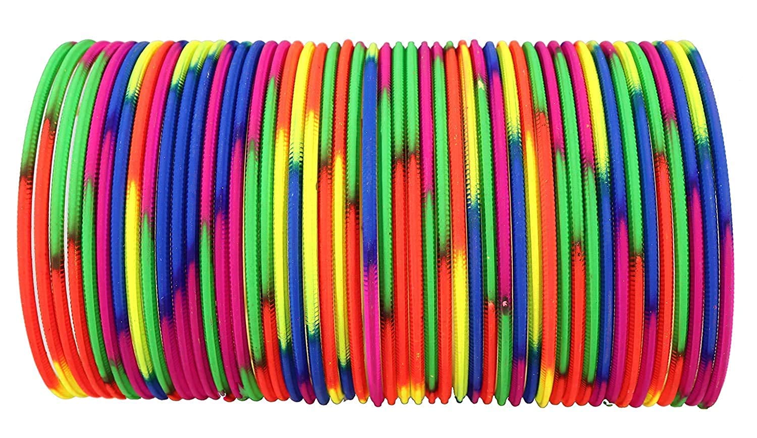 Oneness Matte Desighn Plane Neon Colour Bangles Set For Women And Girls - (Pack Of 48 Bangles) _Multi_2.6 (B08GTQ644S) Amazon Price History, Amazon Price Tracker