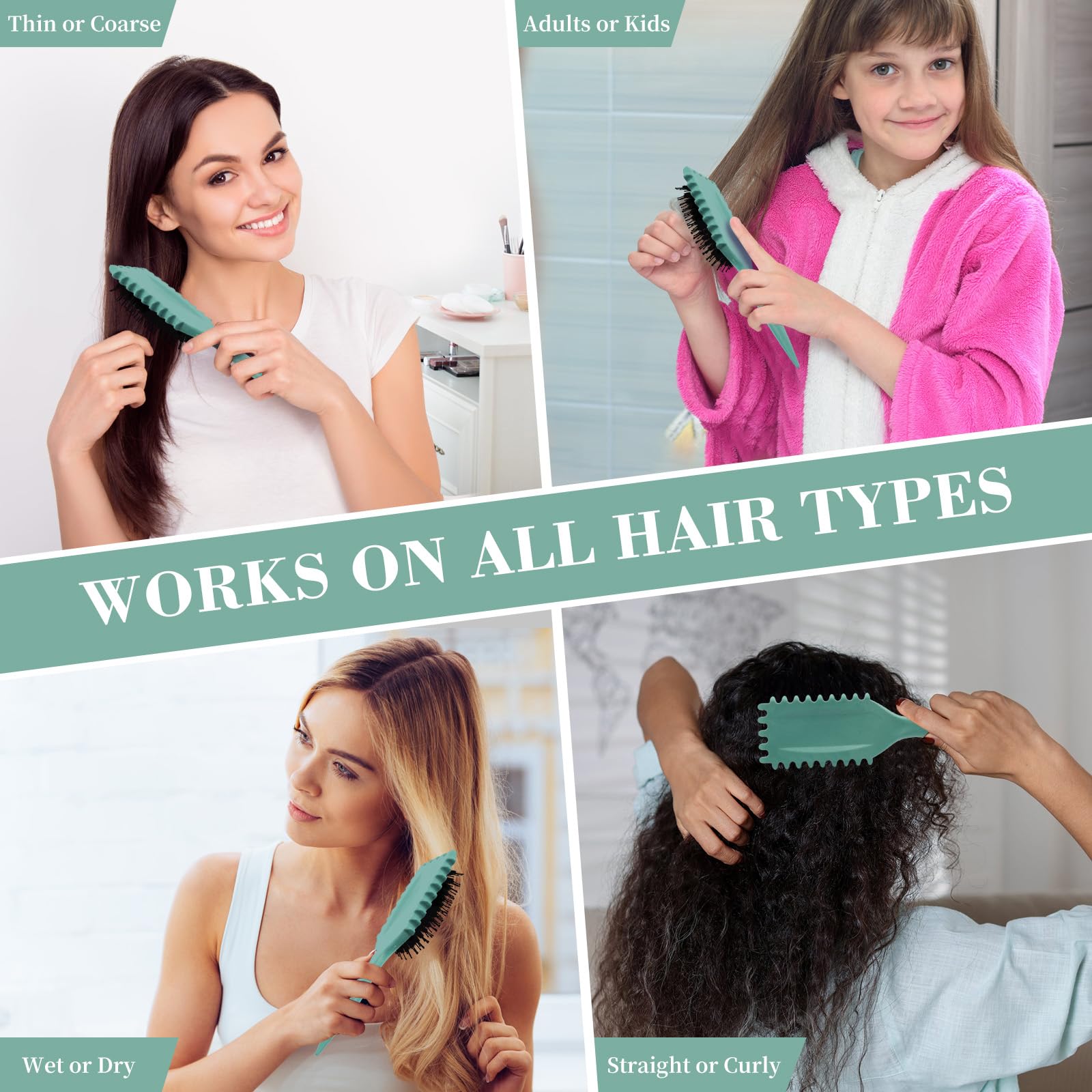 2025 Premium Boar Bristle Curly Hair Brush Upgrade Version Curl Defining Brush - Image 4